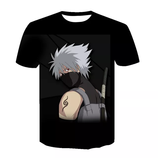 T Shirt Naruto Anbu Uzumaki Anime Manga Double sided Short Sleeve Adult Sz L M S