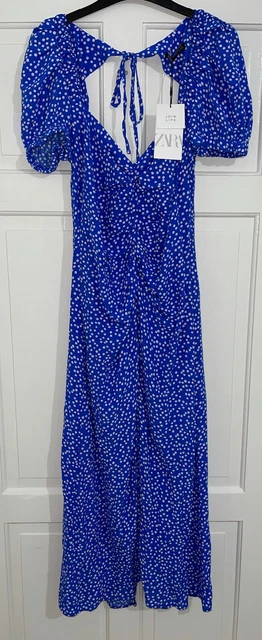 asu dress blues Zara Floral Mini Dress