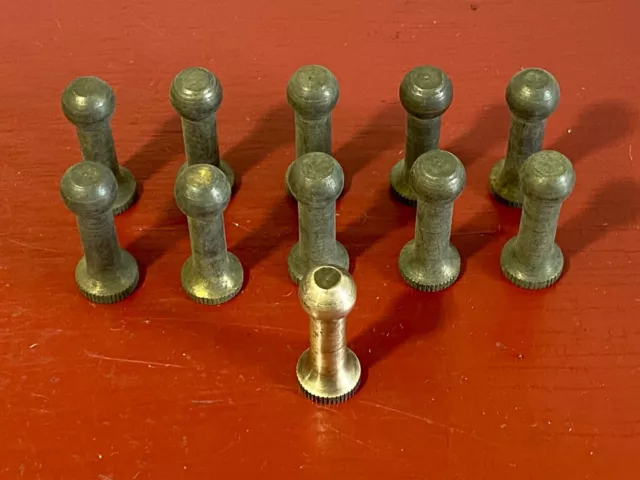 VINTAGE 1910 's 1920 's BRASS SPARK PLUG TERMINAL LOT (11) AC CHAMPION SPLITDORF