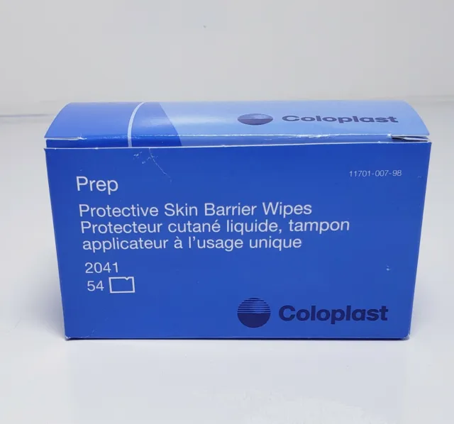 PREP Medicated Protective Skin Barrier Wipes by Coloplast, box of 54