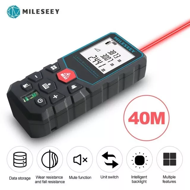 SNDWAY Télémètre laser numérique 50m, ruban à mesurer, distance