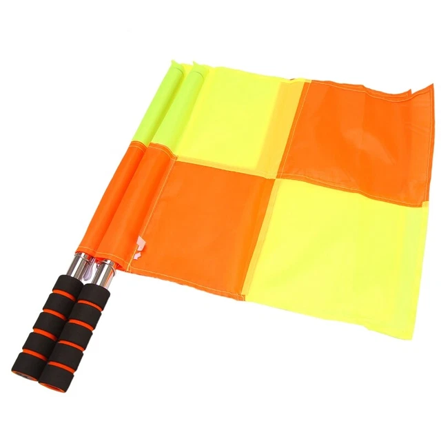 FußBall Schiedsrichter Flaggen mit Tragen Tasche FußBall Linienrich S6L6
