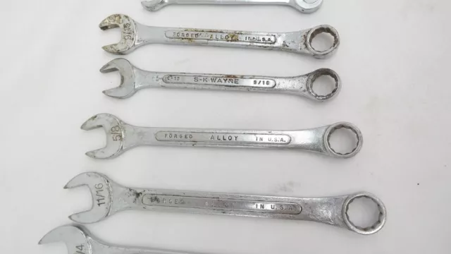 SK Combination Wrenches Various Sizes Mixed Lot of 11     TF 3