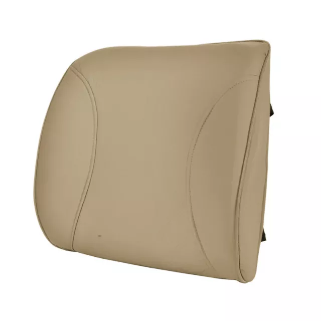 MT Lumbar Cushion Support Pillow Memory Foam Car Seat Home Office Chair Beige
