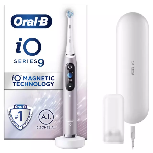 Oral B iO9 iO 9 Rose Quartz Electric Toothbrush with Charging Travel Case