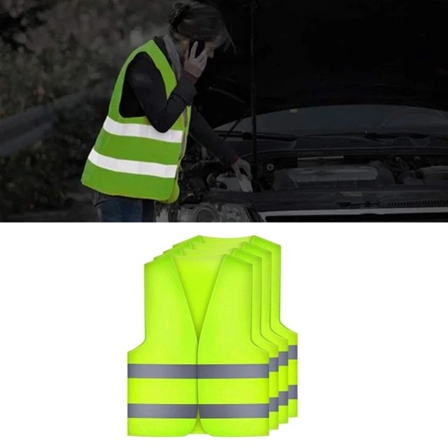 4 pz gilet di sicurezza gilet auto gilet di sicurezza gilet di sicurezza gilet di avvertimento di sicurezza EN471 con 360 S6Q3