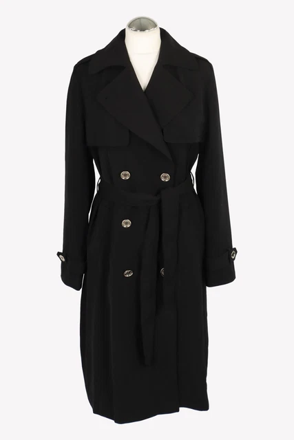 Michael Kors Donna Giacca Tgl 36 (S) Nero Giacca Cappotto Trench