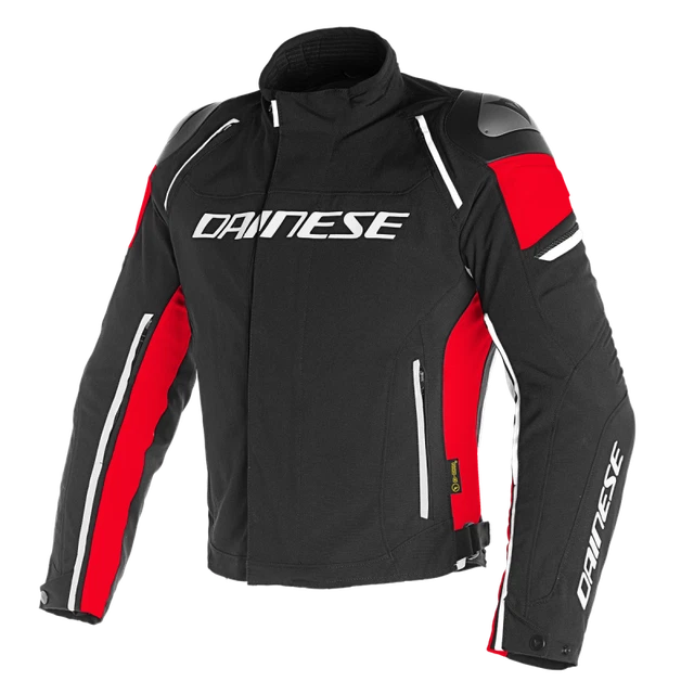 Jacke Original Dainese Racing 3 D-Dry Schwarz/Rot - Wasserdicht Motorrad
