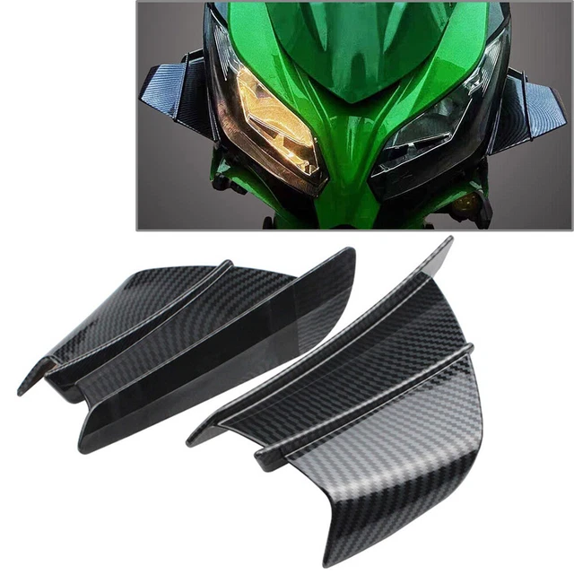 2 Ali Aerodinamiche Universali Per Moto + Deflettore - In ABS, Nero O Rosso, Per Ducati/Kawasaki - Foto 8