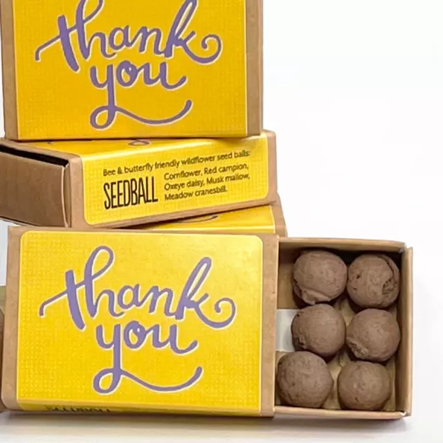 Thank You | Seed Bomb Matchbox | Cracker Filler | Mini Gift