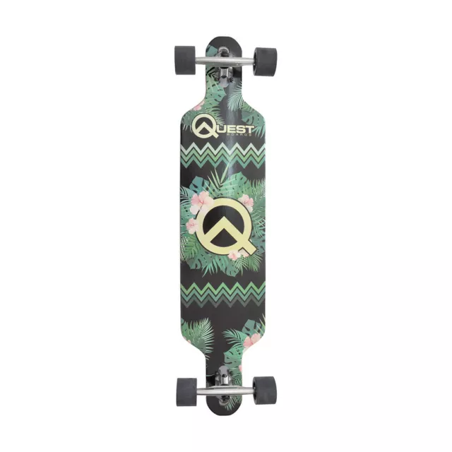 QUEST - Safari Longboard 41" Drop Through Complete - Green-Black Skateboard