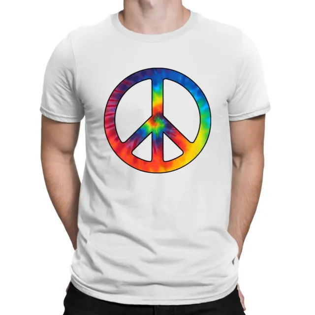 T-shirt unisex Tie Dye Peace Symbol hippy divertimento estate