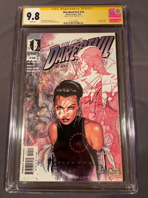 Cgc 9.8 Daredevil #10 Signed David Mack 1St Cover Appearance & Origin Echo 2000
