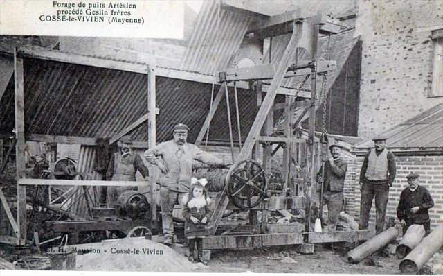 Cpa 53 Cosse Le Vivien Well Drilling Artesien Proceede Geslin Freres (Magnifiqu