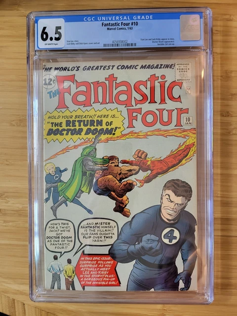 Fantastic Four #10 CGC 6.5 White Pages 3rd app. of Doctor Doom