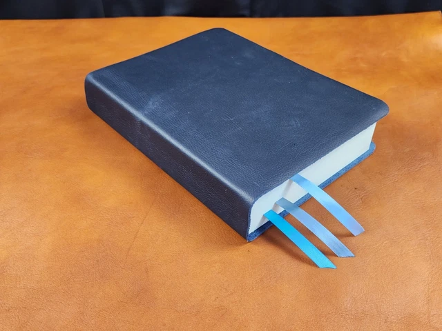 Premium Leather Bible - ESV Large Print Single Column Journaling Bible Blue CH Premium Leather Bible - ESV Large Print Single Column Journaling Bible Blue CH