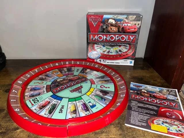 MONOPOLY Disney Pixar Cars 2 Race Track Game Board, Car Track, Replacements