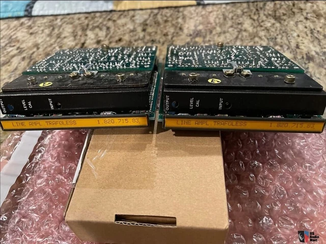Pair (2) Recapped Studer Trafoless Line Amp cards for Studer A820 / A812 / A810 Pair (2) Recapped Studer Trafoless Line Amp cards for Studer A820 / A812 / A810