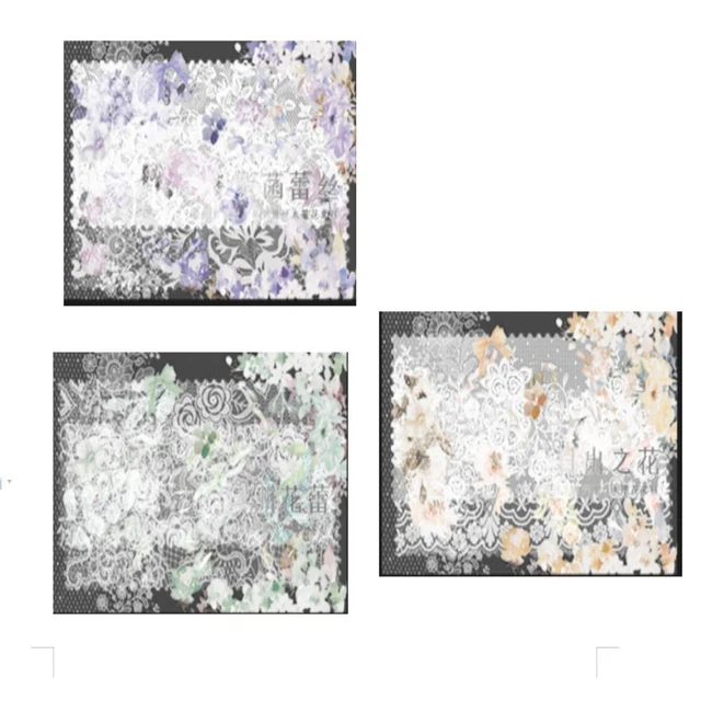 150 Adesivi Pizzo Trasparenti PET - Decalcomanie Per Scrapbooking, Album E Decorazioni Fai Da Te