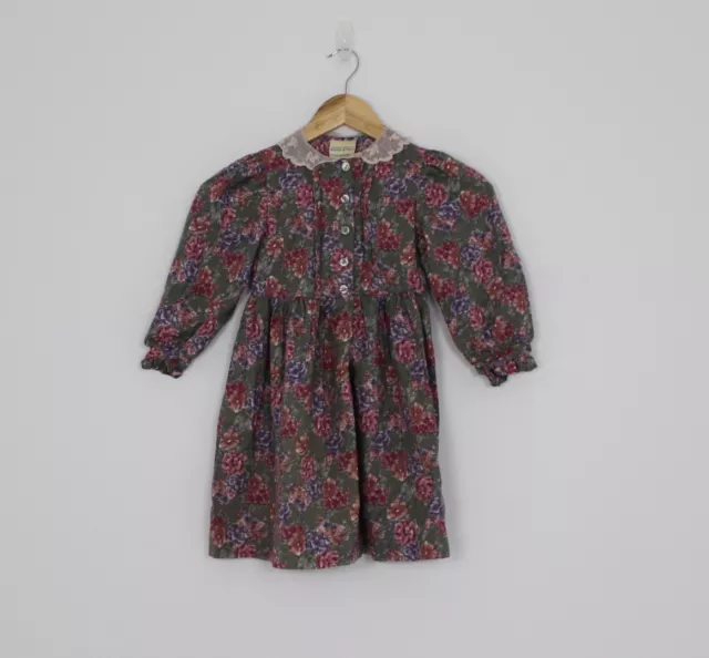 Abito floreale vintage Laura Ashley madre e bambino età 3 - 4 anni 104 cm