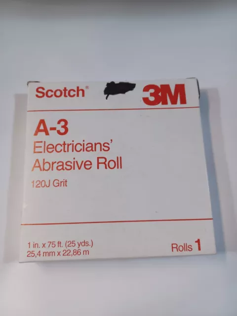 3M Electricians Abrasive Roll 180-J Grit 1" x 25 Yds. New!!!!
