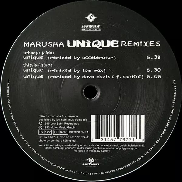Marusha - Unikat (Remixe) (12")
