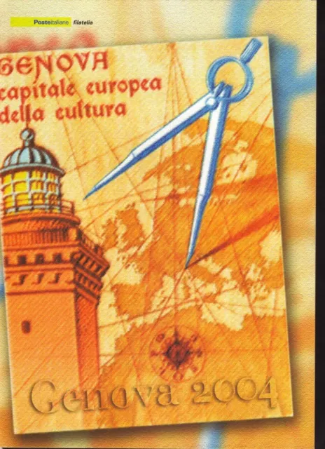 Italia Repubblica 2004 Genova Capitale Europea Della Cultura Folder (C.f)