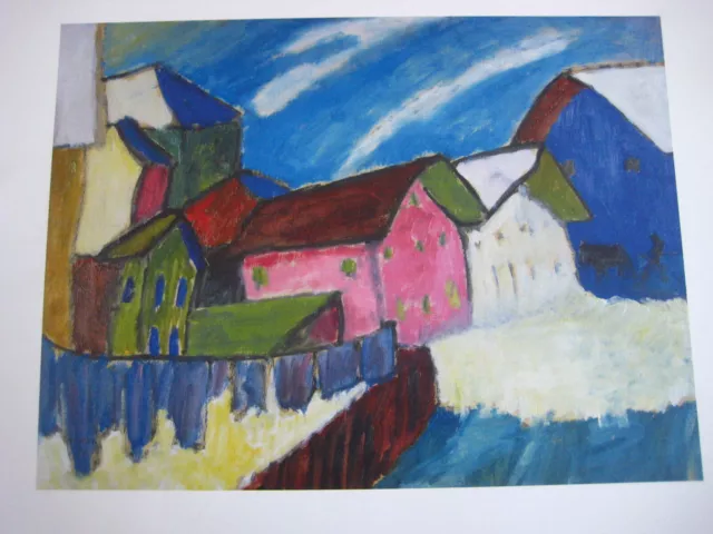 Gabriele Münter Dorfstrasse im Winter, 1911 | Kunstdruck Bild 35 x 28 cm
