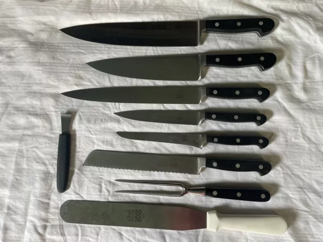 Mercer Chef Cutlery Knives - 9 Piece High Carbon No Stain Set- Made in Germany