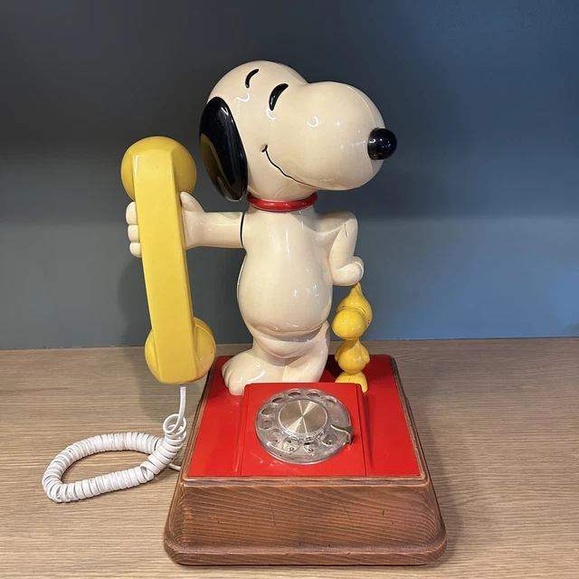 VINTAGE PHONE SNOOPY and Woodstock Peanuts Snoopy 1976 £85.78 PicClick UK