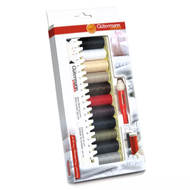 Gutermann Assorted Sew-All Sewing Thread with Ruler & Mini Seam Fix