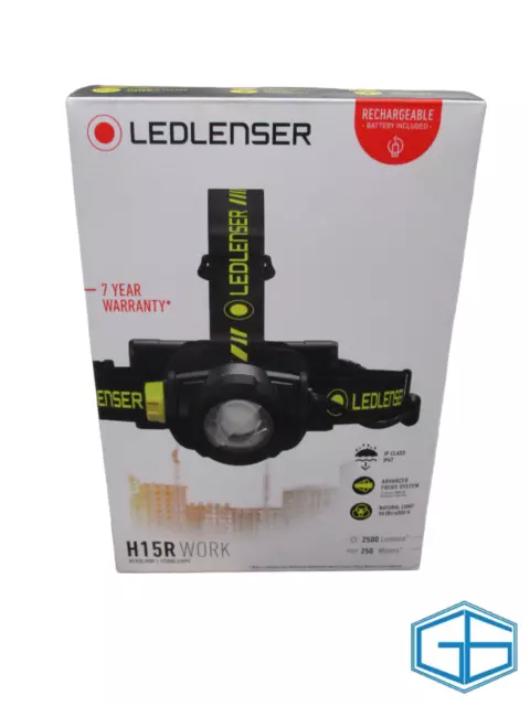 Ledlenser 502196 H15R Work Rechargeable Headlamp Torch Light Work 2500 Lumens