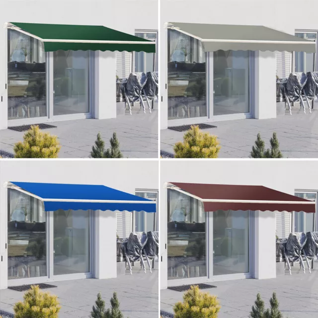 UV-Resistant Patio Awning House Awning Manual Outdoor Garden Outdoor Retractable