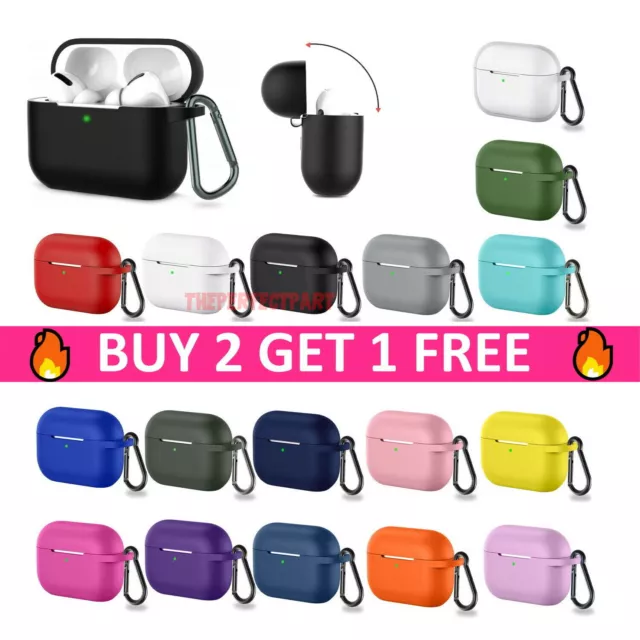 For Apple Airpods Pro 3 Wireless Charging Silicone Case Cover Protective Skin