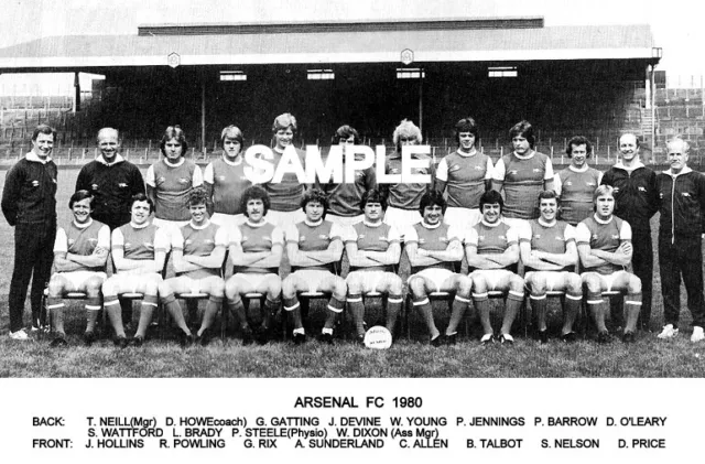 Arsenal FC 1980 Team  Photo