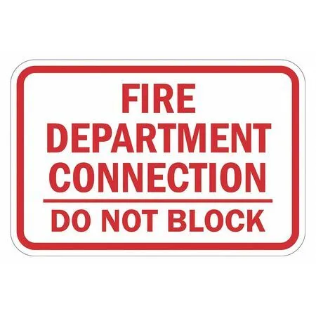 Lyle T1-1850-Dg_18X12 Fire Sign, 12 In H, 18 In W, Aluminum, Horizontal