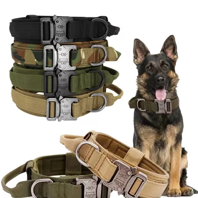 Tactical Dog Collar Military Dog Collar Thick with Handle Collar Dog Collars New