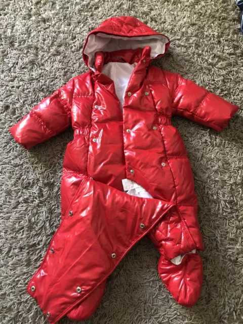 Very Rare! New Authentic Ferrari 9m racer Red Shine overall snowsuit baby Unisex