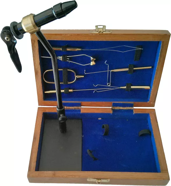 Fly Tying Standard Tool Kit comes with Vise and base