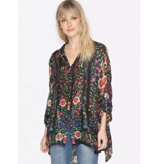 Johnny Was Silk Emby Blouse Tunic 2
