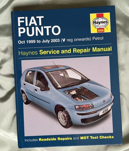 Haynes Manual Fiat Punto Oct 1999 to July 2003 ( V reg on ) Petrol. Man ref 4066