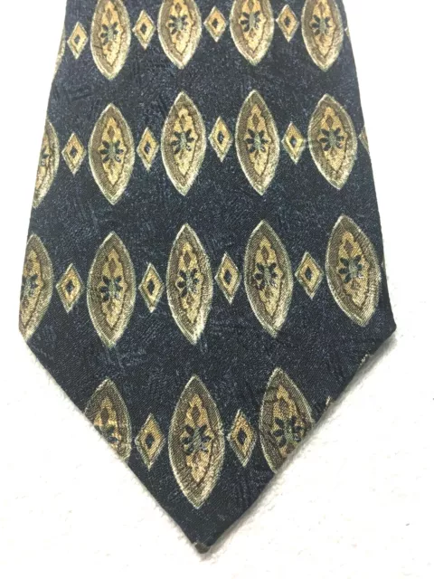 Todays Man Mens Tie Navy Blue With Brown Beige Gray 4 X 58 Nwt