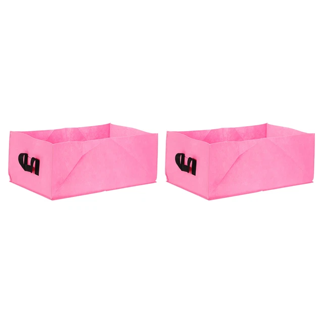 2Stk Stoff Pflanze wachsen Taschen mit Griffen, 19,7"x11,8"x7,9" Töpfe, rosa