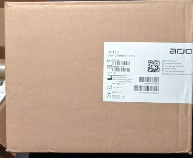 Arco Flowtron Garments Dvt10  Hospital Blood flow Equipment NEW Sealed Cs/10
