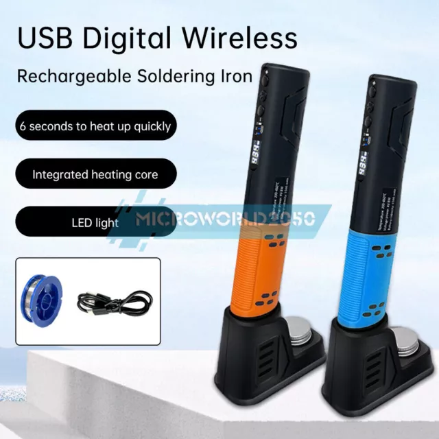 Portable Type-c Soldering Iron Set Rechargeable LED Soldering Tool Cordless UK