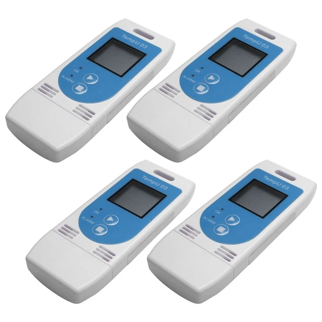 4 x data logger temperatura umidità USB riutilizzabile data logger RH TEMP RecordeY6W4