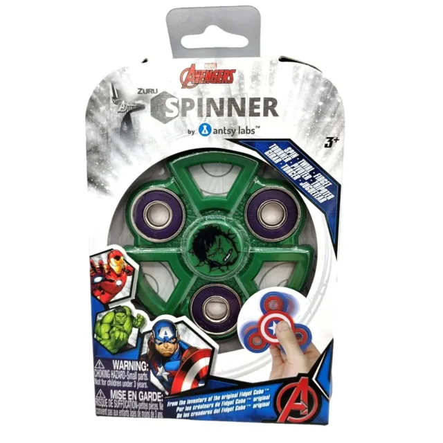 Avengers Spinner by Antsy Labs Marvel Green Hulk New Damaged Box Awesome Fidget