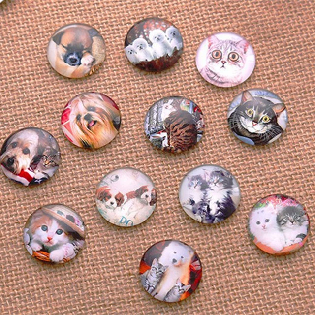 3x Dome Cabochons Glas Mosaik Perle Flatback Dome Cabochons Cabochons Edelstein 7
