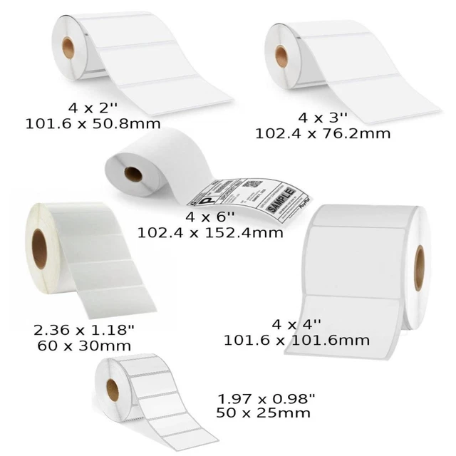 ADDRESS THERMAL LABELS Compatible with Zebra Label Printer In All Sizes