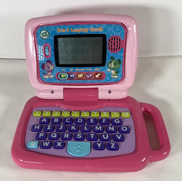 LEAPFROG 2 IN 1 LeapTop Touch Kids Learning Computer Pink 6009 Works